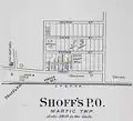 Shoff's P.O. on 1899 map of Martic Township