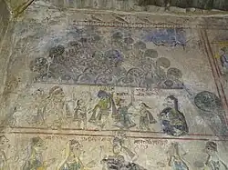 Fresco on the wall of Kashiviswanath temple