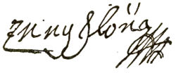 Jelena Zrinska Zrínyi Ilona's signature