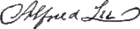 Alfred Lee's signature
