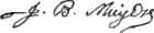 John Baptist Miège, S.J.'s signature