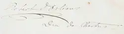 Prince Robert's signature