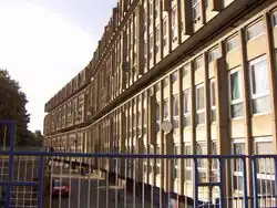 Robin Hood Gardens, London: lesene-shaped formation on the supporting wall in the Plattenbau style