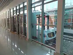 Platform screen doors at SHIA railway station