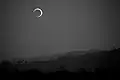 The eclipse in Bangui, Central African Republic at sunrise