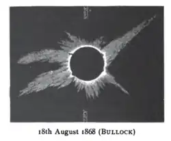 Bullock sketch of the eclipse, Total Eclipses of the Sun, 1900.