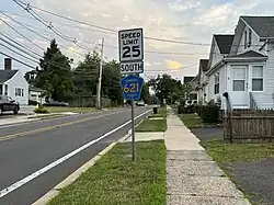 Signage for CR 621 (Elizabeth Street) southbound past CR 623 (Canal Road) in South Bound Brook