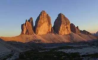 Sunset on the Tre Cime