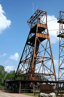 The Headframe for shaft #8, still in active use today