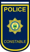The Constable rank of the South African Police Service.