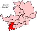 A medium-sized constituency located in the south-west of the county.