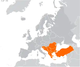 Participating South-East European states