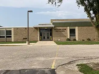 Southern Door High School, located within the town