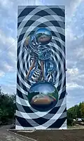 Mural at day, Solnechny (sunny) Boulevard, 5