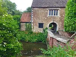 Gatehouse and Bridge over Moat at Southwick Court Farmhouse