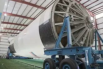 S-IC-14 on display at Johnson Space Center