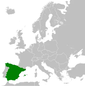 The Kingdom of Spain in 1975