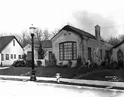 Spanish Colonial Revival house in California Heights, Long Beach, California, photographed in 1927