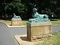 Pair of bronze sphinxes, Sydney