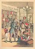 Sinterklaas in the bookshop (1880)