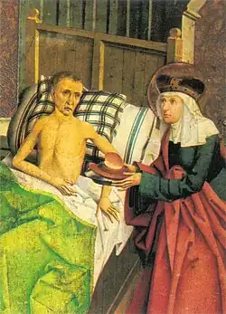 Agnes of Bohemia Tending the Sick by the Bohemian Master, 1482
