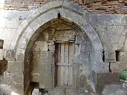Doorway to the main church of the monastery (2014 photo)