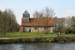 The church as viewed from the River Thames