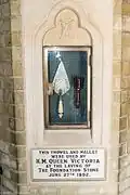 Trowel and mallet used by Queen Victoria at the dedication ceremony in 1892