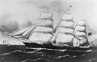 The Netherby was wrecked on King Island in July 1866, State Library Qld.