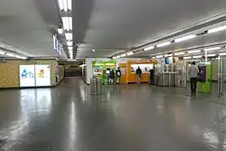 The mezzanine back in 2013 with its original tiling