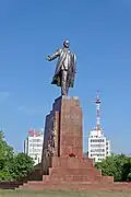 Statue of Lenin in Kharkiv, Ukraine. Toppled by nationalist protesters in 2014.