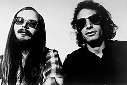 Steely Dan c. 1977; Walter Becker (L), Donald Fagen (R).