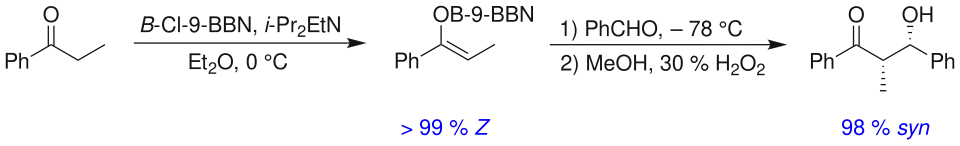 Syn-aldol formation through Z-enolate