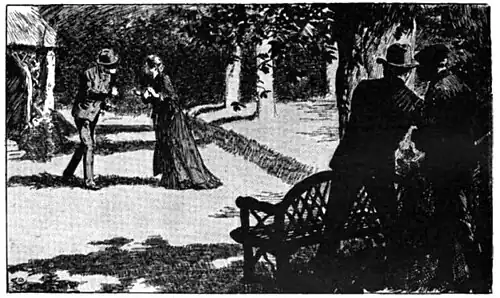 A man with a mask over his face approached her