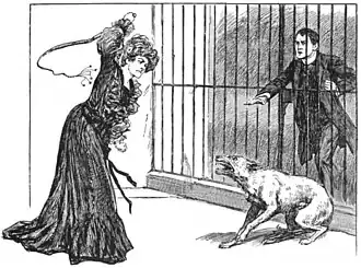 She lashed the animal