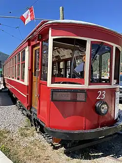 Streetcar 23 on Hall St. Loop in 2022