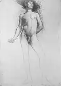 Study of a Standing Male Nude at the Metropolitan Museum of Art, 1885