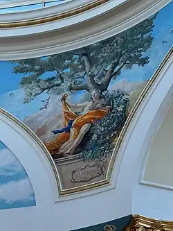 A mural depicting the allegorical figure of Summer