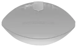 An illustration of a silver football-shaped trophy with the phrases "SUPER BOWL" and "MOST VALUABLE PLAYER" in the middle.