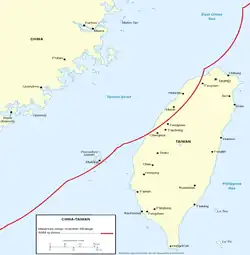 Surface-to-Air Missile Coverage over the Taiwan Strait (2006). Note: This map depicts notional coverage provided by China's SA-10, SA-20 SAM systems, as well as the soon-to-be acquired S-300PMU2. Actual coverage would be non-contiguous and dependent upon precise deployment sites.