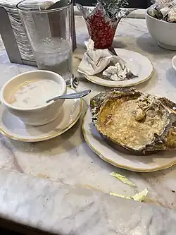 Clam Chowder and a "Crab Back"