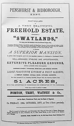 A swaylands particulars of sale