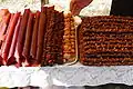 Armenian dried fruit, fruit leather, and kaghtsr sujukh from Geghard