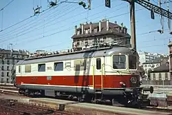 The Swiss Re 4/4I, built to negotiate curves at higher speeds, built in 1946 and weighing only 57 tons.