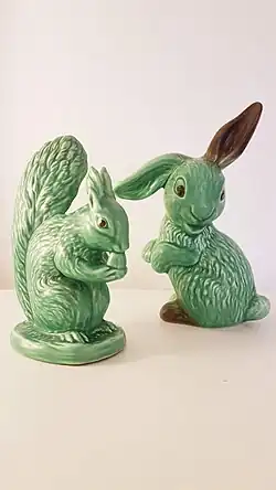SylvaC Squirrel and Lop Ear Rabbit in Green