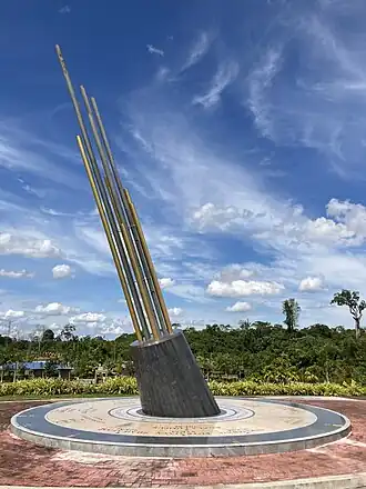 Geographic centre of Peninsular Malaysia monument.
