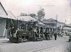Inauguration of the "tramuei" (Tramway). Beira, 1901.