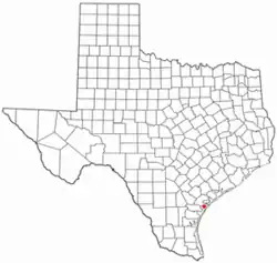 Location of Rockport, Texas