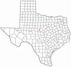 Location of Santa Anna, Texas