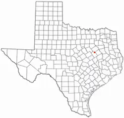 Location of Tehuacana, Texas